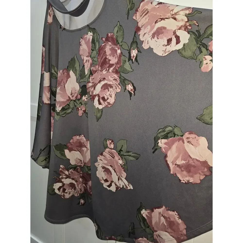 Windsor Gray Floral Hi-Low Dress – Size Large - Picture 12 of 15